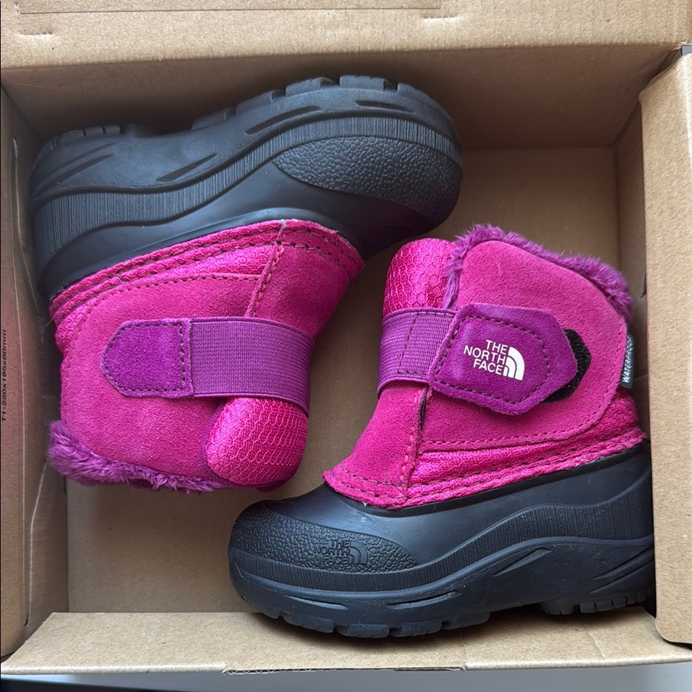 The North Face Fuchsia and Black Kids' Boots